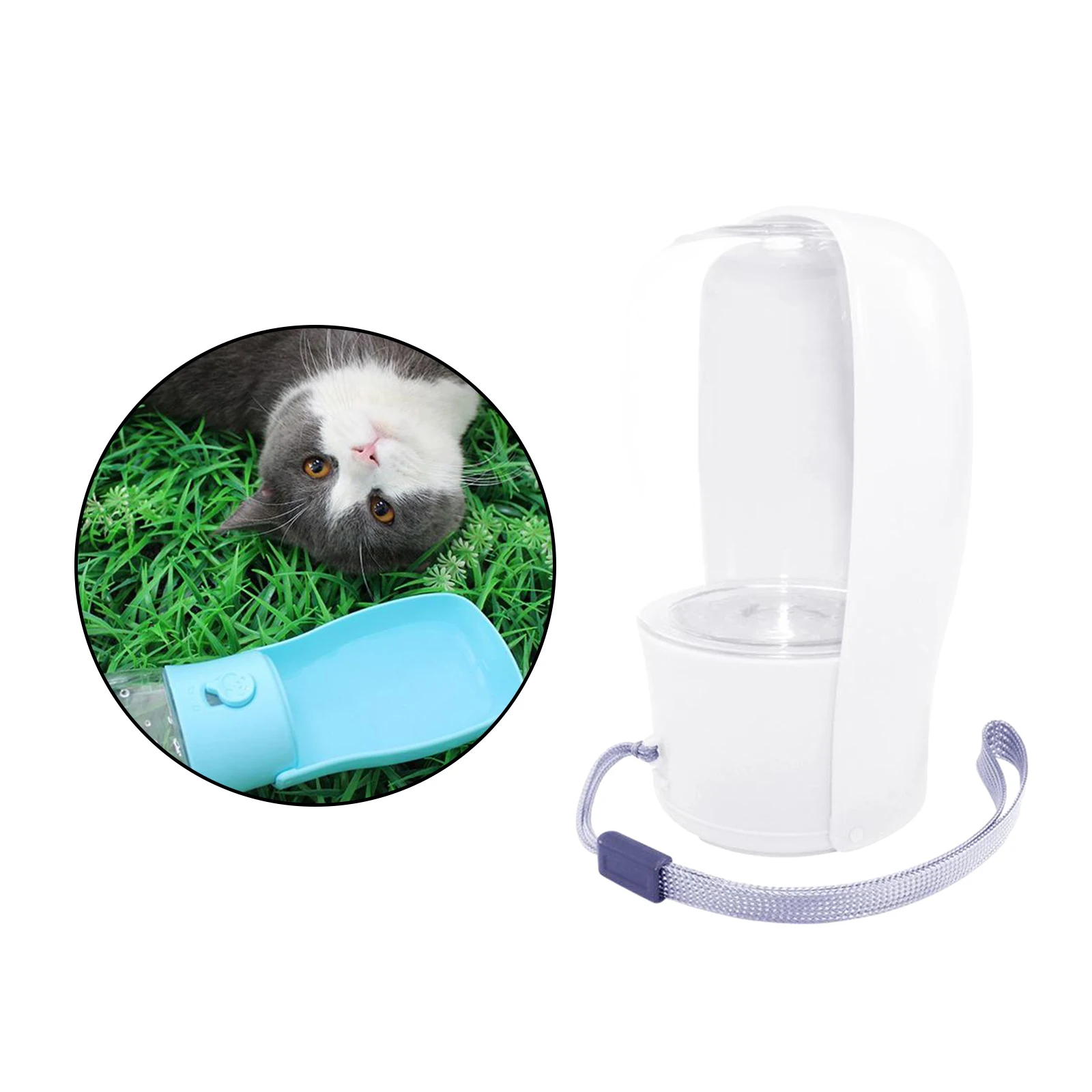 Portable foldable dog water bottle for dogs or cats