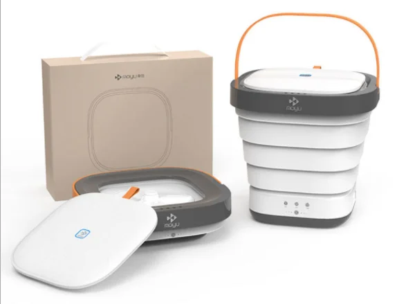 portable mini folding clothes washing machine bucket automatic home travel self-driving tour underwear foldable washer & dryer