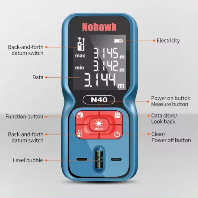 N40 50m Handheld professional industrial laser level range finder golf range finder