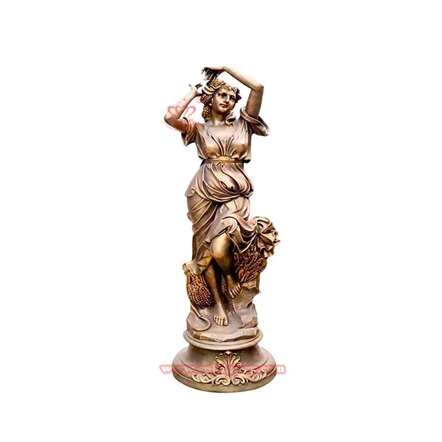 Outdoor garden plaza Street Landscape decoration Design metal art Sculpture bronze Dancing girl Statue