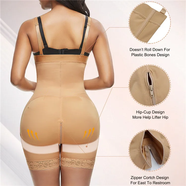 
Invisible Nude Compression High Waist Tummy Control Body Shaper Hip Enhancer Shapewear For Women 