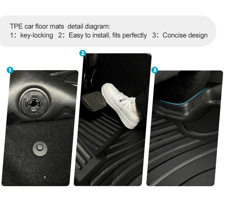 Hot Selling High Quality Waterproof 3d TPE Car Floor Mats Use For Toyota Sienna RHD 2021+