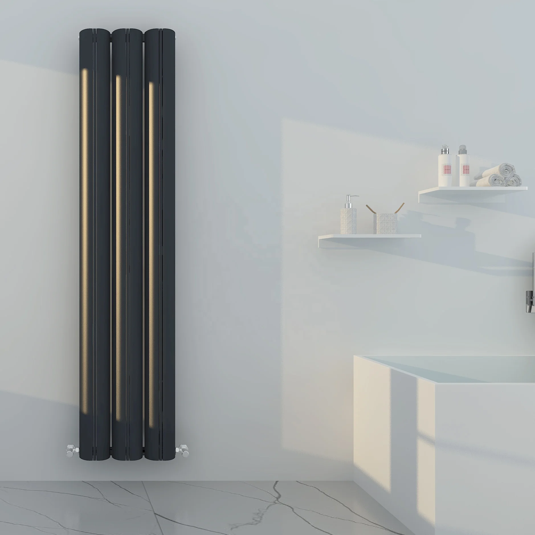 High quality OEM service SUN-R15 bathroom towel warming rack modern bathroom radiators tall towel radiator