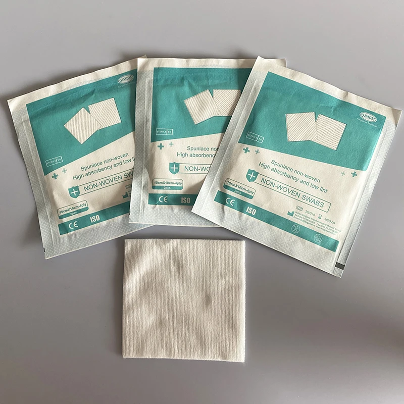 Medical Disposable Sterile Y Cut or I Cut Non-woven Swabs Gauze Pads Non woven Sponges