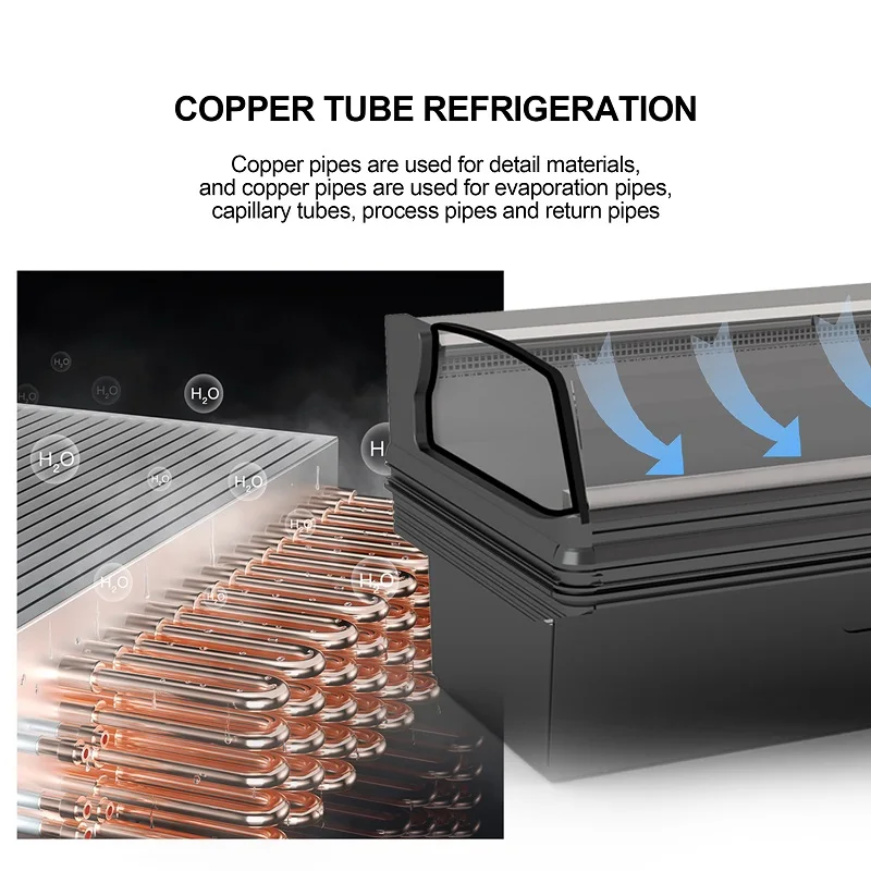 Butcher Meat Shop Refrigeration Equipment Supermarket Delicatessen Display Refrigerator Meat Cooler