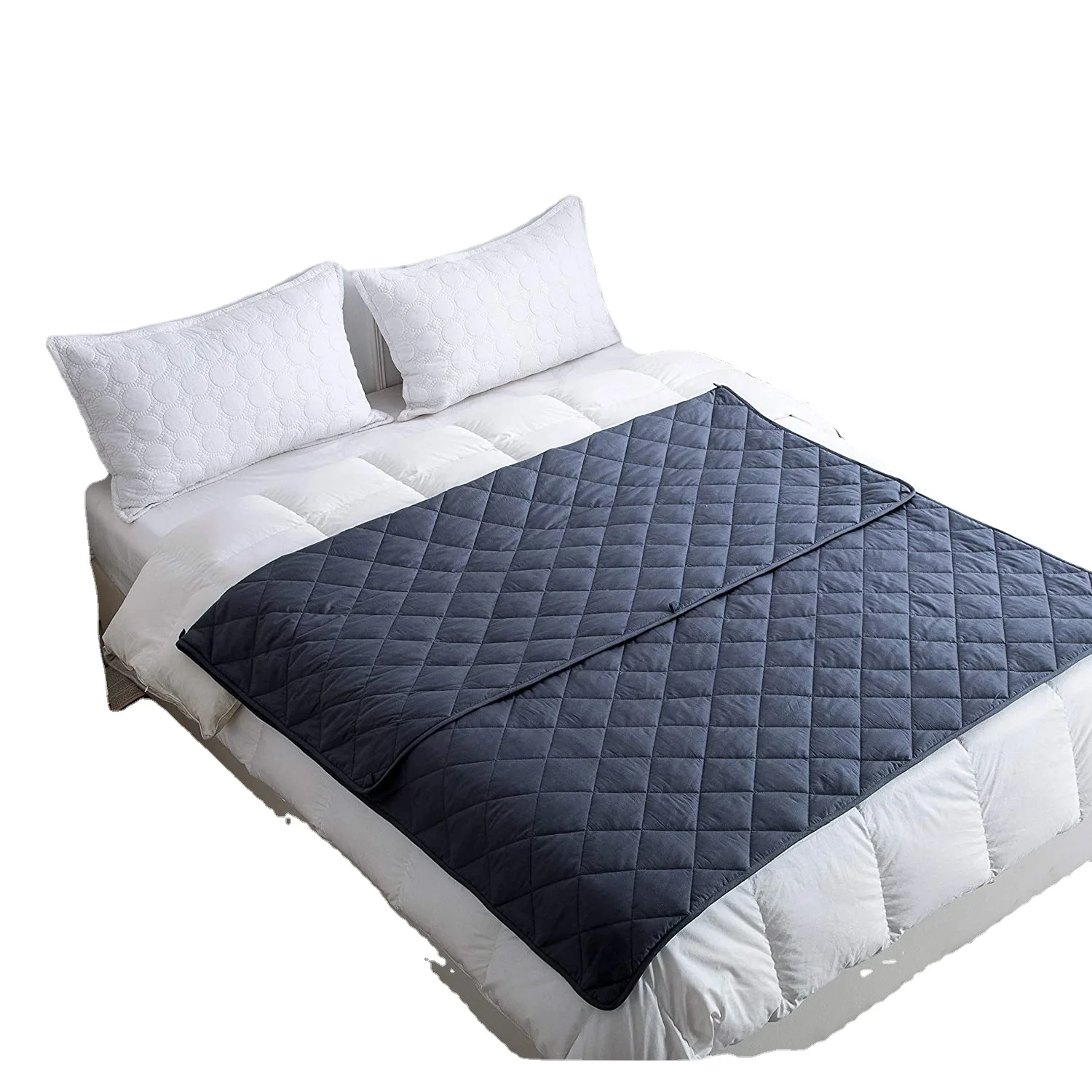 
 100% Cotton Fabric Breathable Material Soft Blanket with Pure Glass Beads Europe Weighted Blanket  