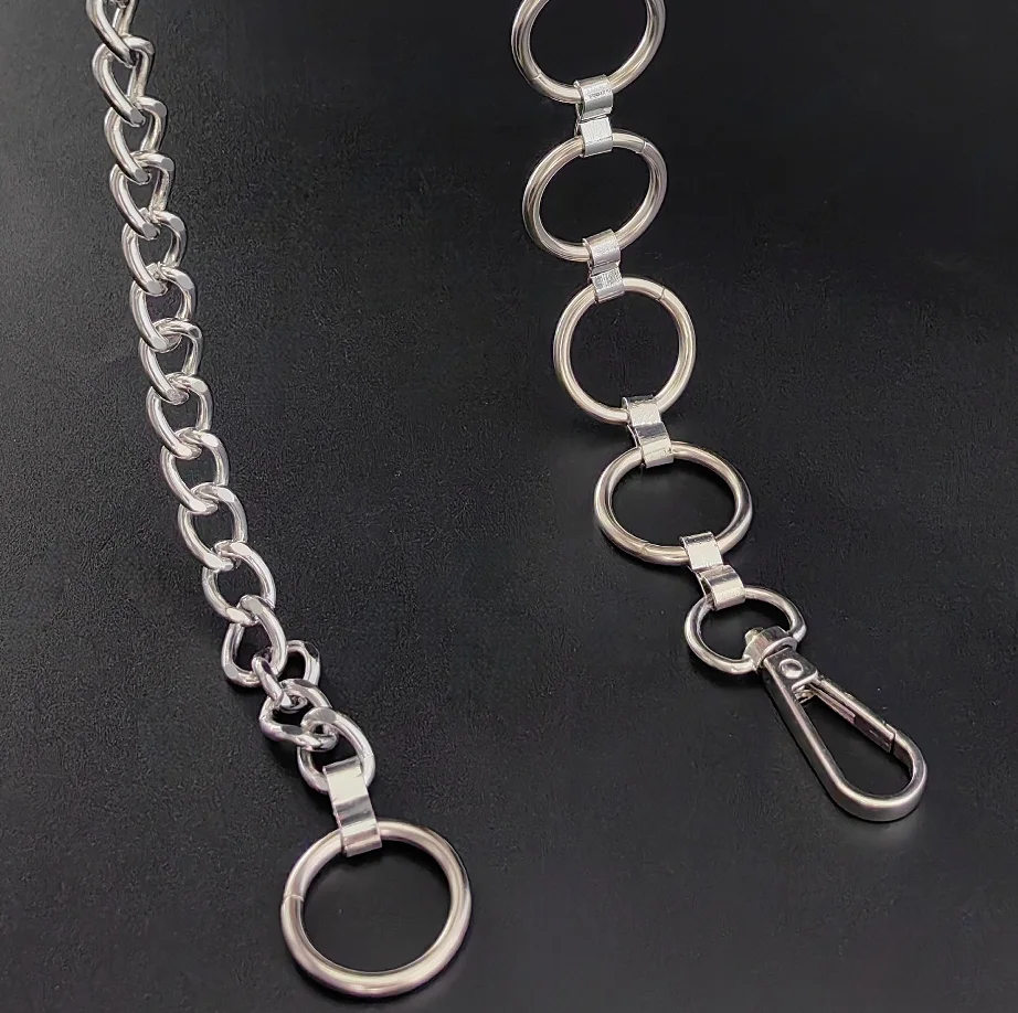 Ladies Fashion Accessories Luxury Designer High Quality Gold Silver Metal Thick Chain Waist Belts for Women