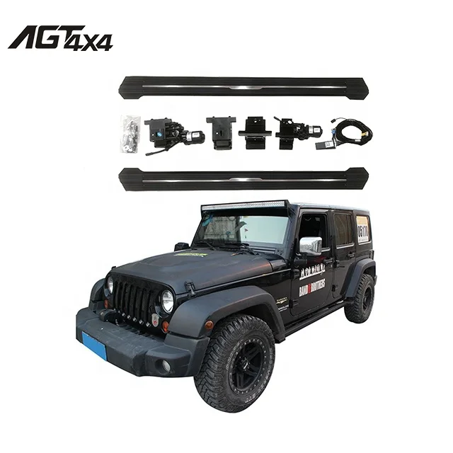AGT4X4 Auto Accessories Automatic Running Board for JEEP Wrangler JK 2010 power side bar Aluminum electric side step