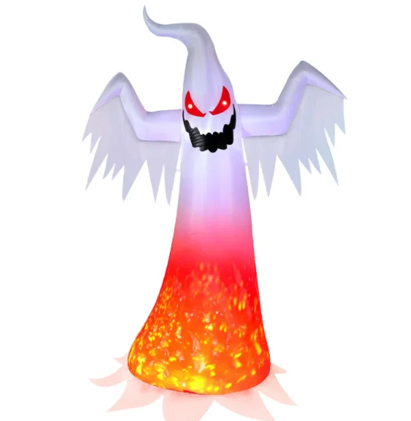 Elf Halloween Decoration Hand Crafted Made Light Up Metal Frame Inflatable LED Light  Pumpkin Statue For Halloween Decoration