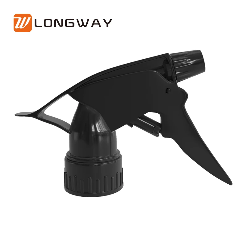Black plastic chemical mist foam trigger sprayer with nozzle 28mm 28 400 410 for water garden spray pump bottle