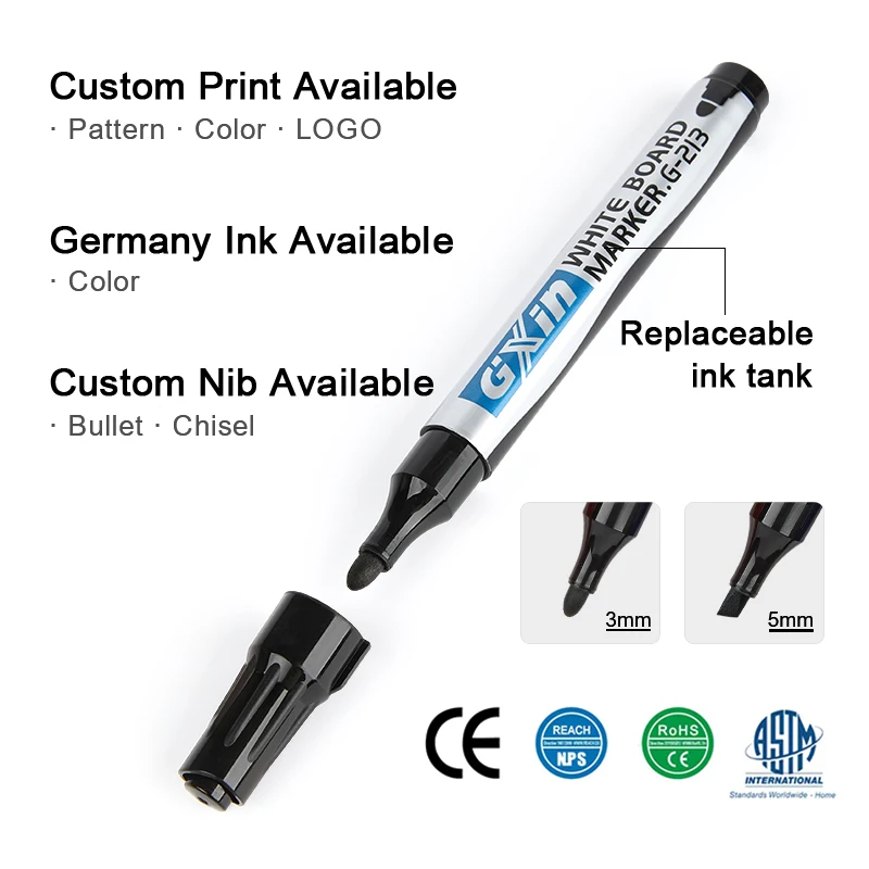 GXIN G-213 12pcs dry erase marker Competitive Price white board marker set school office Writing Continuous whiteboard marker