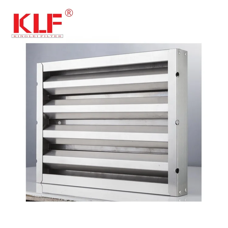 Baffle grease filter low pressure drop high efficiency Baffle filter for Commercial Cook Hood