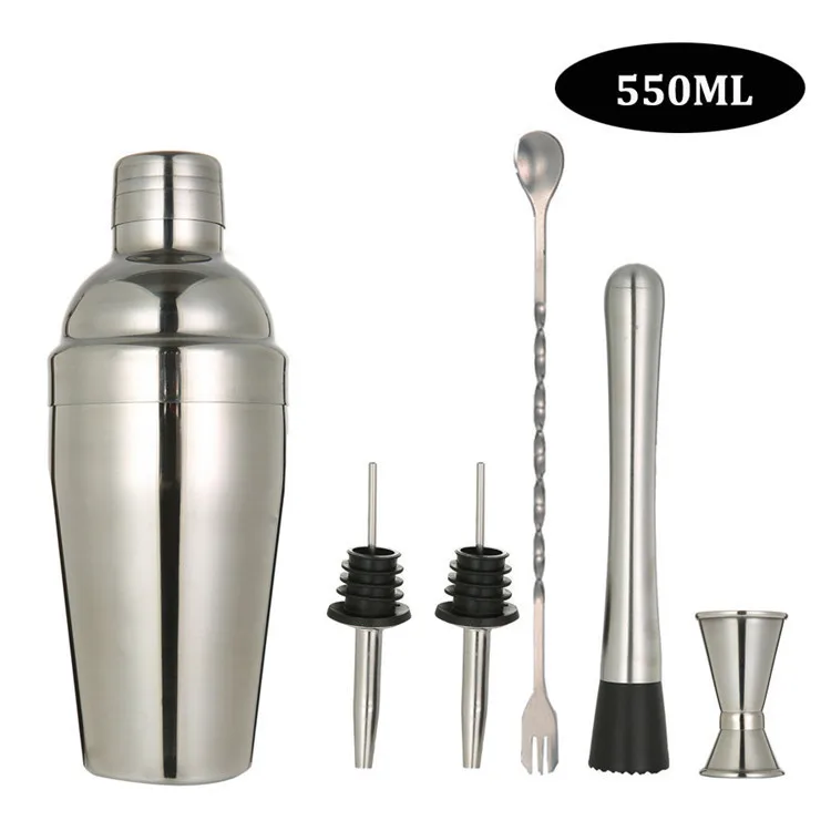 China Supplier High Quality 6pcs Cocktail Shaker Bar set/Luxury Bar Set