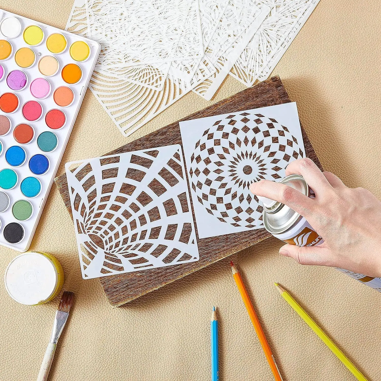 Трафарет с геометрическим узором