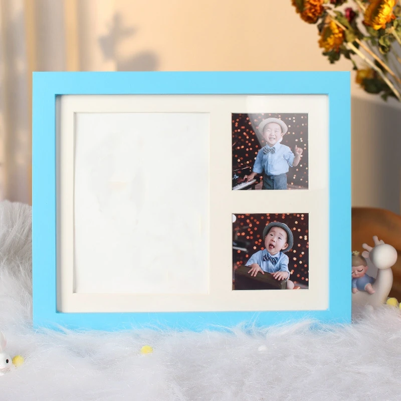 2024 Baby Art 3D Shadow Box Frame Deep Baby Handprint Footprint DIY Clay Hand Foot Print frame for keepsake gifts wall mount