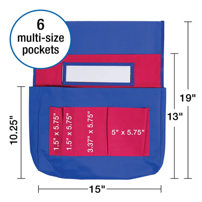 School Chair Back Storage Pockets Buddy Hanging Storage Bag Stationery Organizer Bag