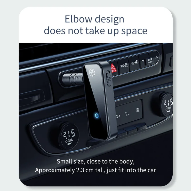 PIX-LINK Bluetooth 5.1 Aux Adapter Wireless Car Bluetooth Receiver USB to 3.5mm Jack Audio Music Mic Handsfree Adapter for Car Speaker