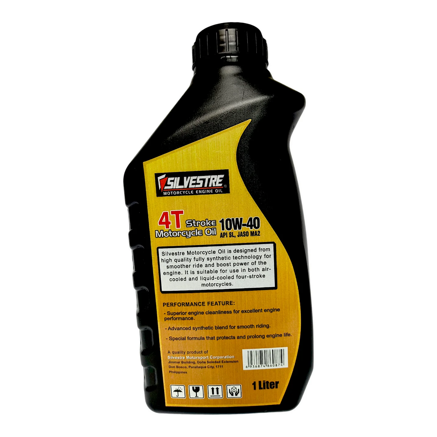 Silvestre 10W-40 4T полностью синтетическое масло для мотоцикла 1 литр смазки и очистители двигателя