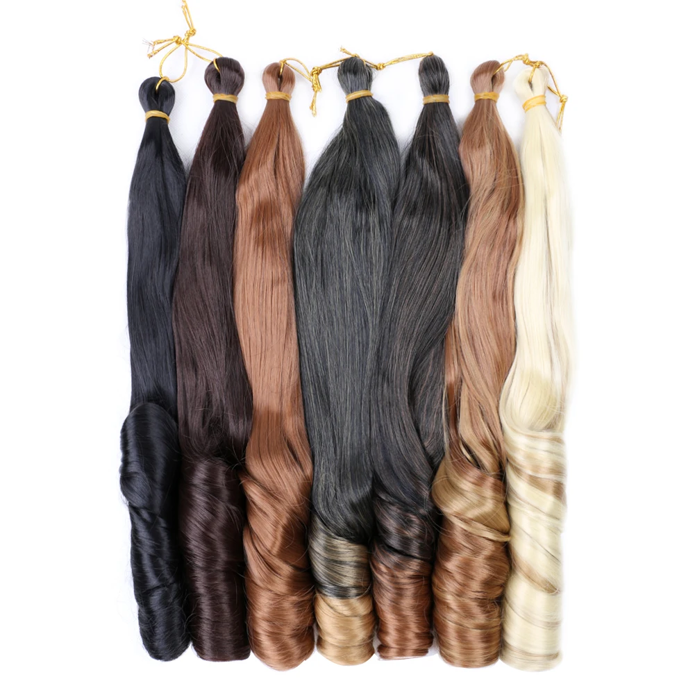 New Arrival Loose Wave Braiding Hair Synthetic Braiding Hair Spiral Curl Hair Extensions Wavy Braids Pony Style