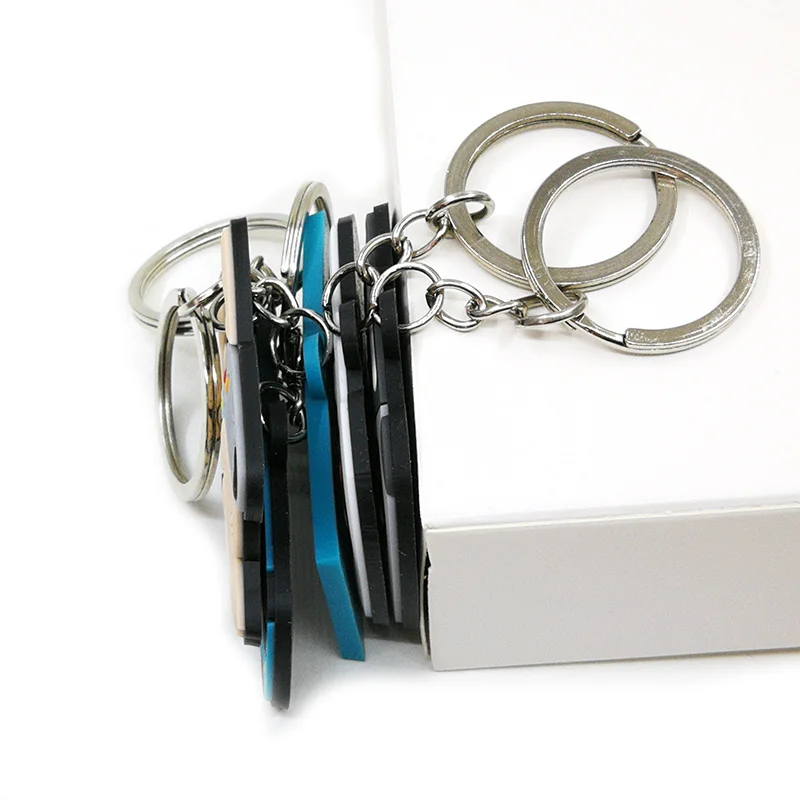 Wholesale 2D Rubber Keychain Game Controller Key Ring Gamepad Joystick Cartoon Key Holders Fit Kids Children Keys Trinkets