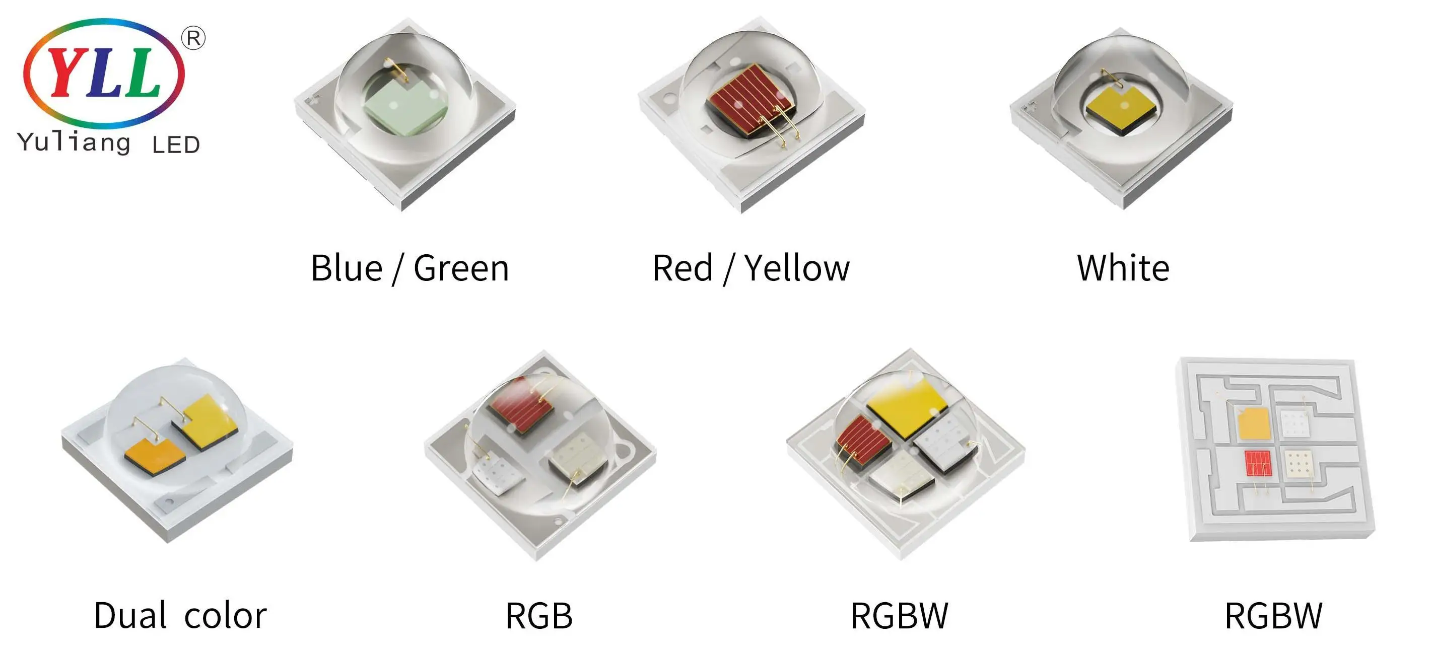 High power 4w 8w 3535 ceramic RGBW 4-in-1 smd led for outdoor lighting  wall washer light stage light floodlight