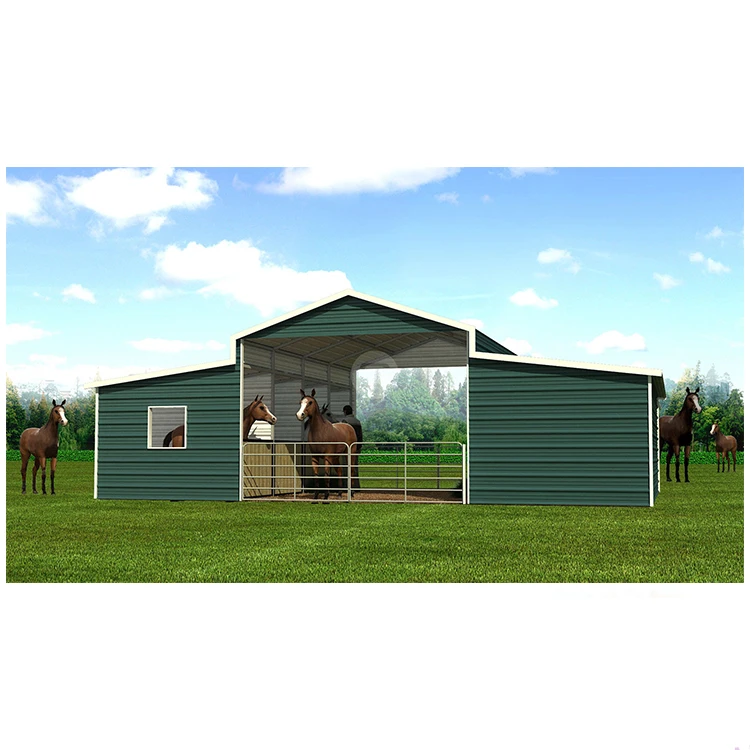 Недорогая сборная Металлическая стальная конструкция Cowshed/для лошадей/овечьих ферм/амбар/стабильный для продажи
