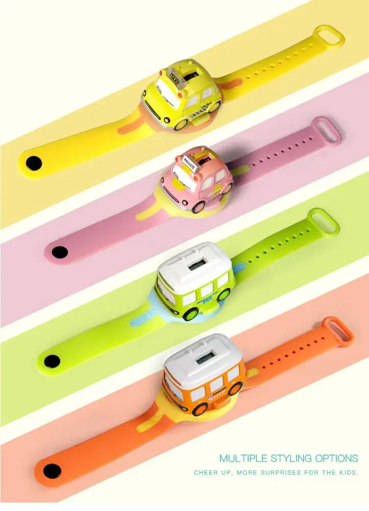 Car Toys Die Cast Vehicles Digital Watch 2 in 1 Wrist Pals Toy Touch Change Music & Colorful Lights Kids Educational Toddler Toy