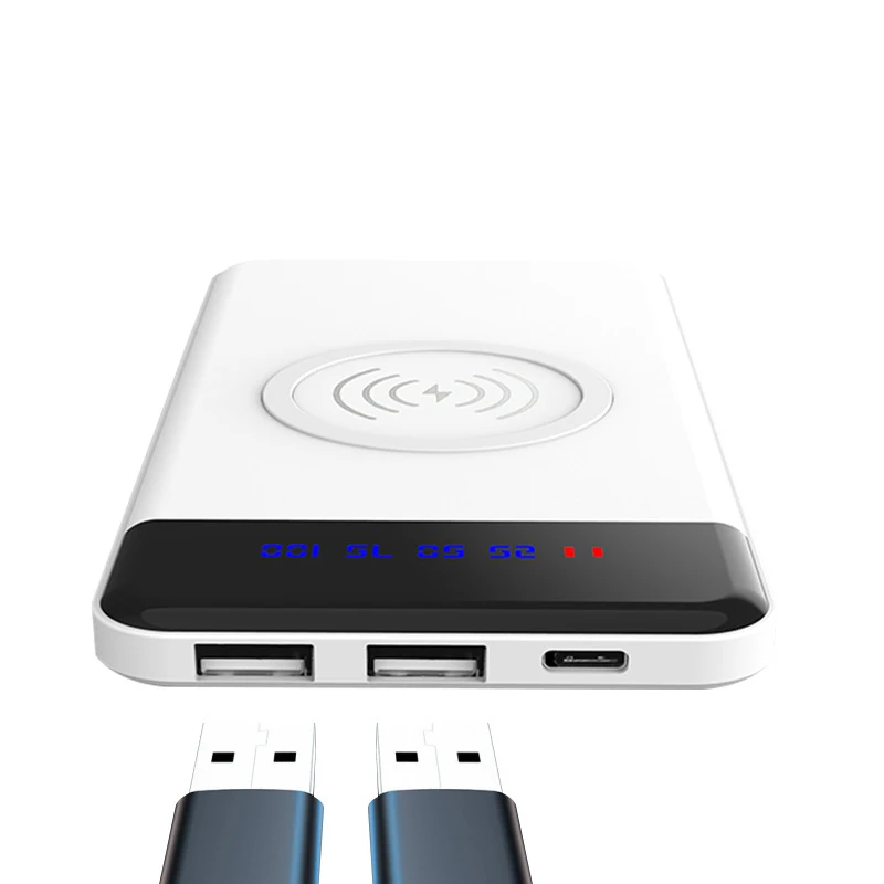 Powerbank 10000mAh For mobile phone Wireless Charger Fast Charger External Battery Portable Charger