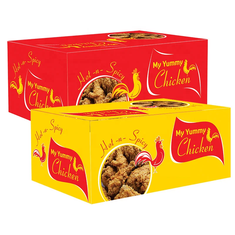 paper boxes for fries chicken customized logo printing wholesaler price with high quality for European market fast food use