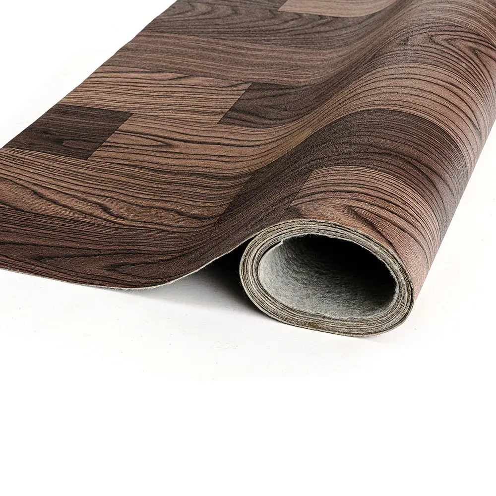 Non-Slip Wood Luxury Cheap High Gloss Linoleum Flooring Rolls, Marble Look Vintage Waterproof Linoleum Flooring Rolls
