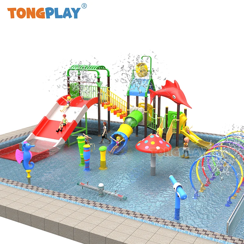 Amusement Park Water Play Swimming Pools Kid Plastic Water Slide Outdoor Playground Water Amusement Equipment