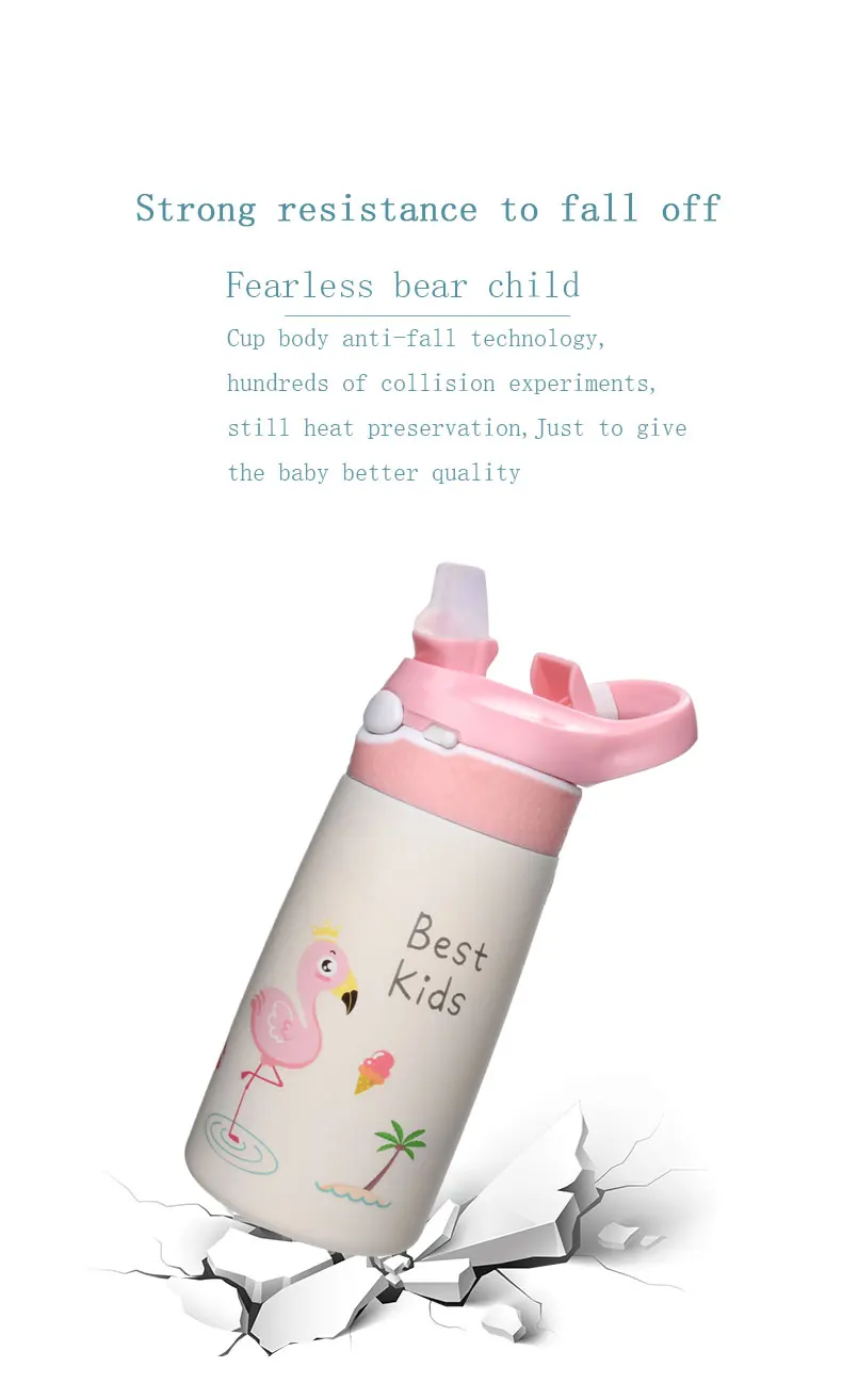 Smiggle Tritan Water Bottle Stainless Steel Water Bottle 650ml Plastic for School Kids Vacuum Flasks & Thermoses Belly Cup Cute