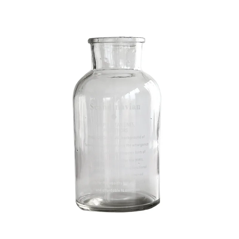 Modern Clear Flower Glass Vase for Home Decor