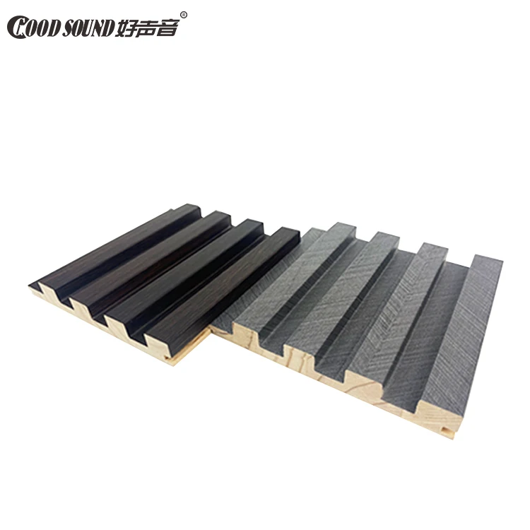 GoodSound Grille Fluted Solid Wood Pvc Coating Home Decor Interior Office china wholesale interior wall cladding panels