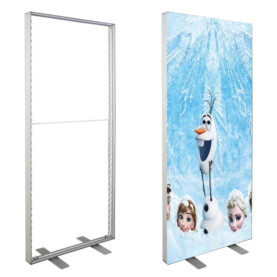 seg profile extrusion aluminum alloy frame double sided anodized aluminum 2 side fabric printed frameless light box