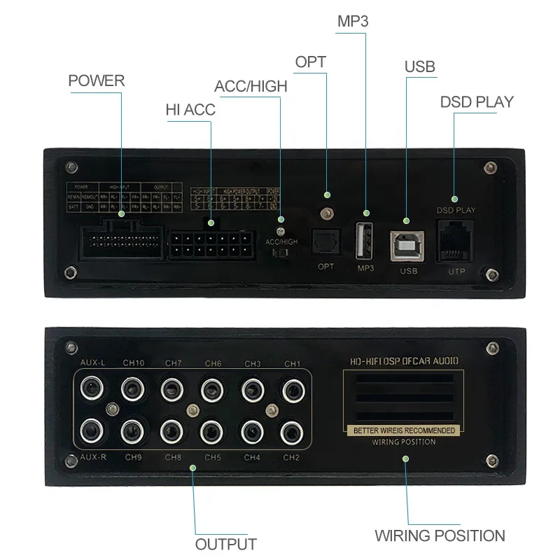 Oem Customization Auto Electrical System 8 Channel Subwoofer Amplifier Competition Car Mono Dsp Processor