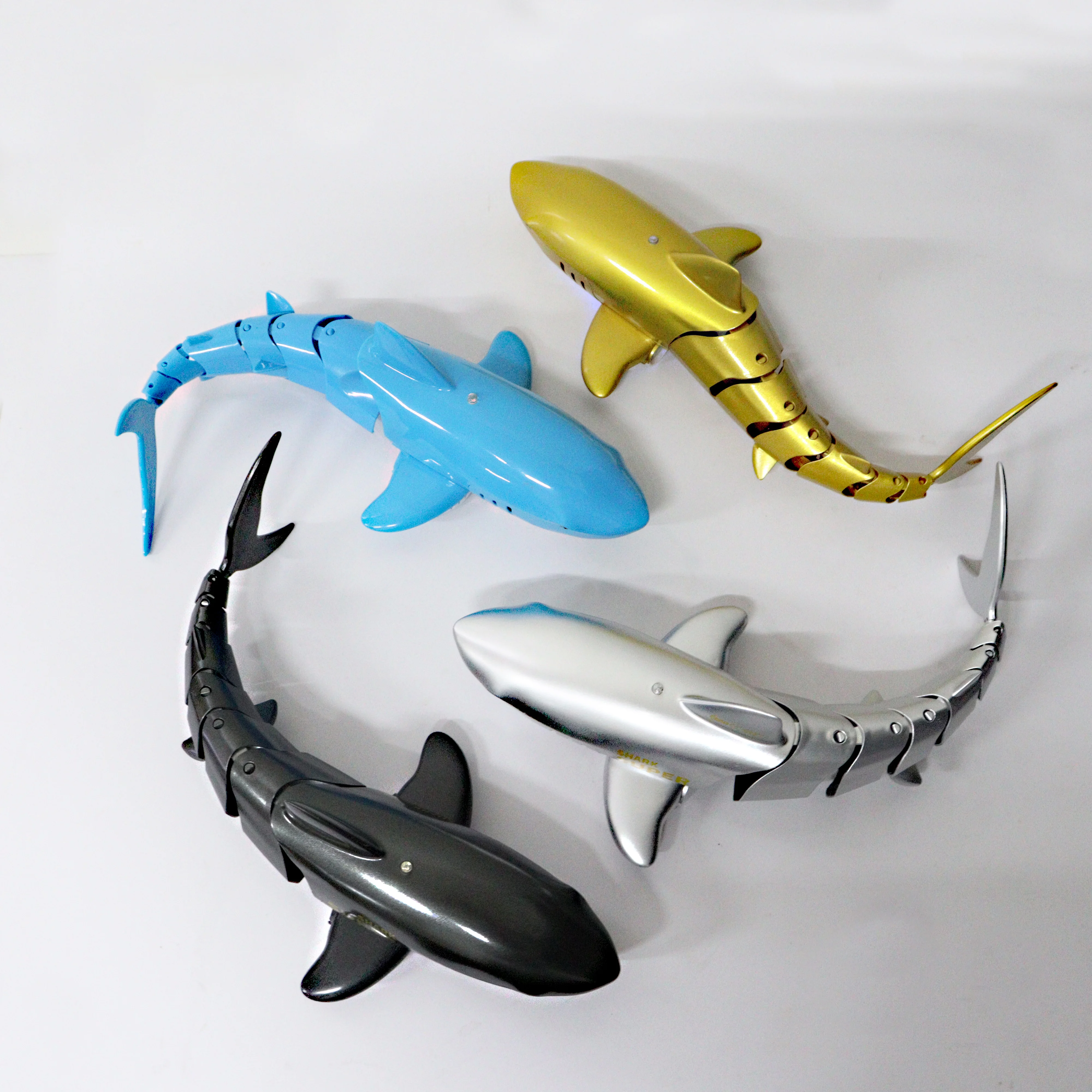 Waterproof swimming toy 2.4G Radio control Bath Fishing toys Golden RC Shark Waterproof Shark RC Toy Remote Control Shark