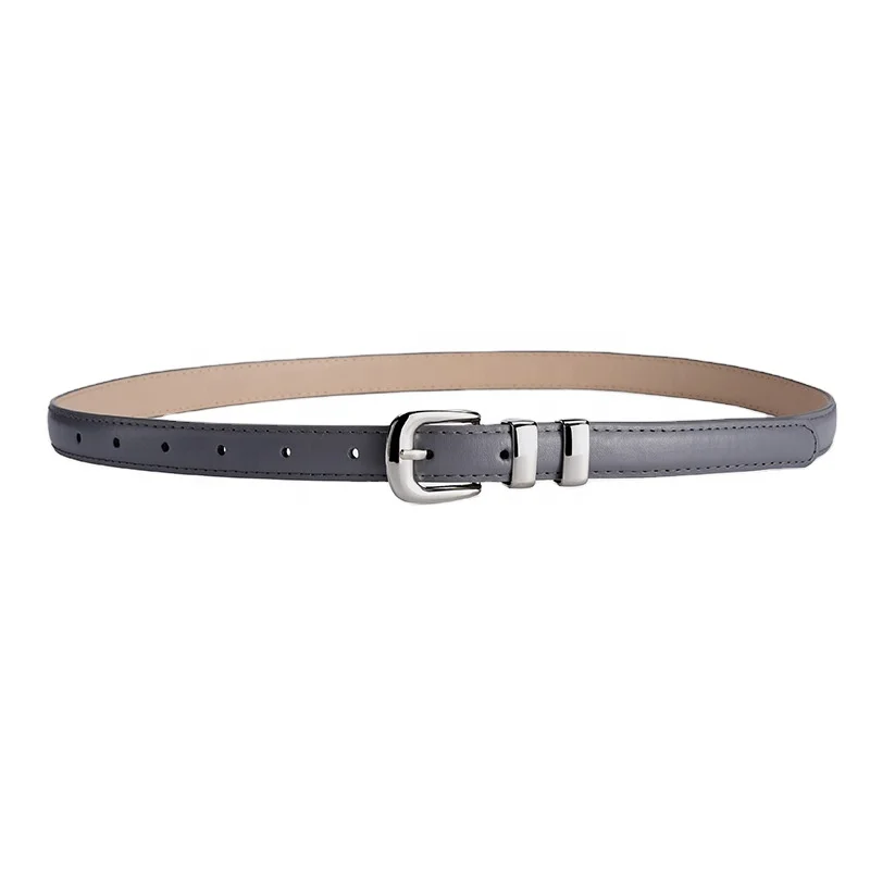 2023 New Products 1.8cm Wide Skinny PU Faux Leather Belt Dresses Thin Waist Belt for Women