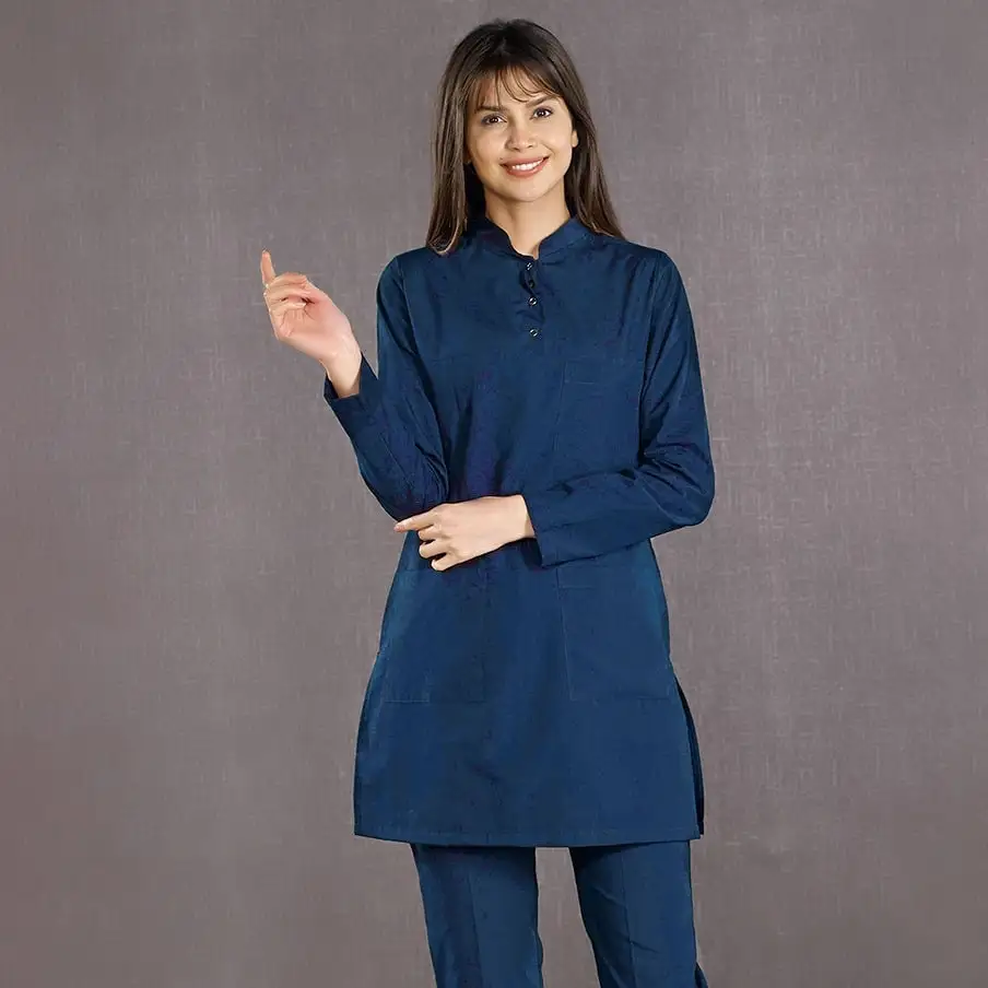 Wholesale spa uniforms fashion scrub top beauty tunics spa and salon uniforms maid uniform