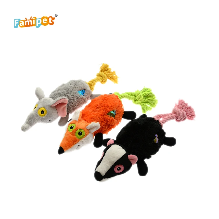 Widely Used Multiple Shape Cartoon Soft Rope-tailed Dog Plush Toy