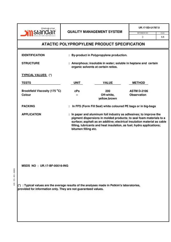 Atactic Polypropylene