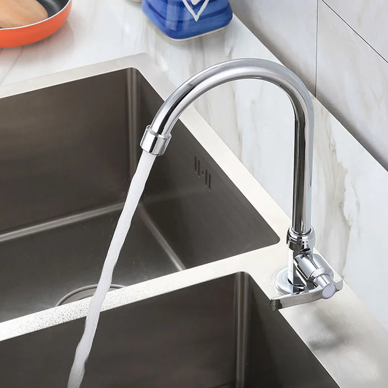 Low price zinc alloy kitchen single cooling vertical hexagonal big bend wash basin sink sink wash basin faucet