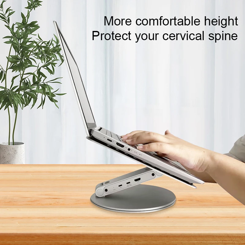 2024 New Product Customize Ports Docking Station Aluminium PC Stand WITH 4K 30HZ HDMI For Laptop computer accessories