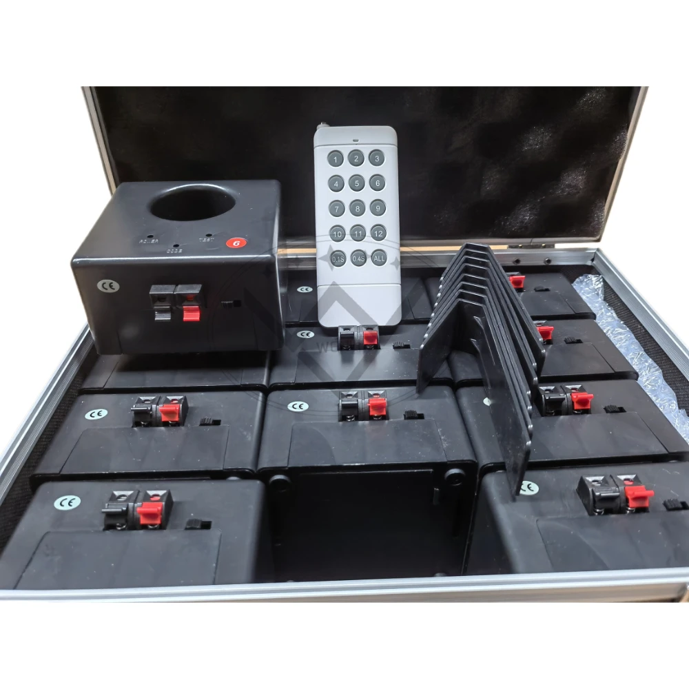 Hot Sale Outdoor Black Wedding Cold Fountain Machine For Wedding Party 8 Channel Cold Flame Firing System