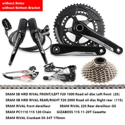 SRAM RIVAL Hydraulic Disc Brake Variable Speed Groupset 2X11 22 speed road bike front derailleur Rear derailleur Crankset