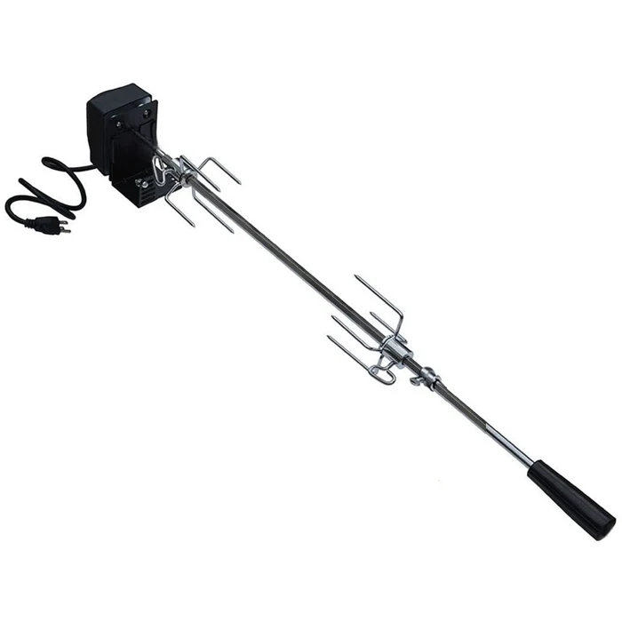 Universal BBQ Grill Rotisserie Kit With Spid Rod Rotisserie 220-240V AC Motor  Bakelite Handle