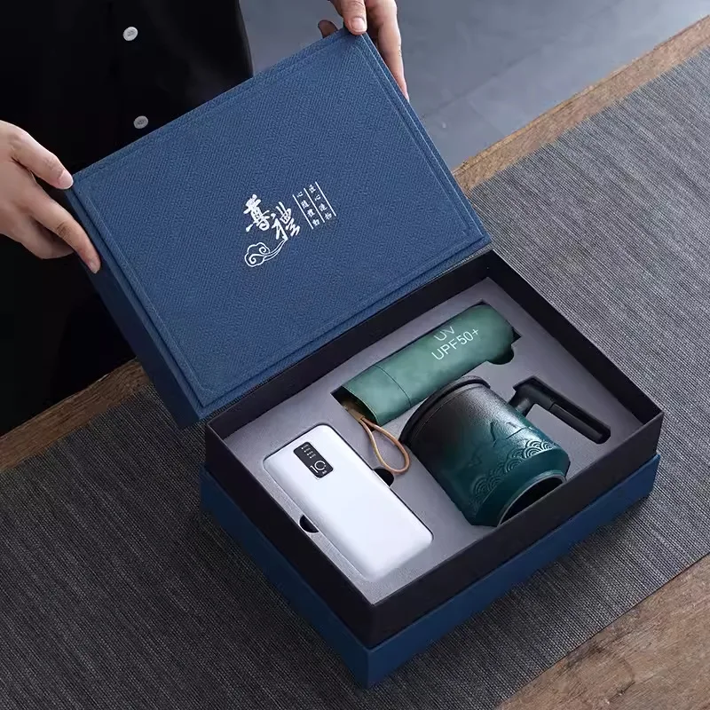 Top sales gift sets for men Flask A6 notebook fountain pen ink refill surprise gift set box packaging