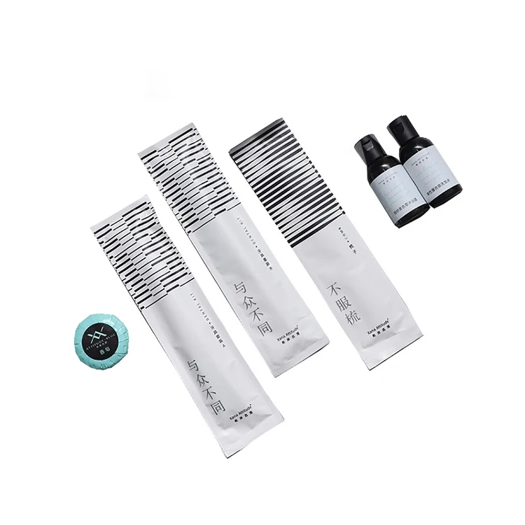 S&J Rose Black Tea Fragrance Disposable Hotel Amenities Supplies Toiletries Set Cosmetics Customizing Logo Printing Service