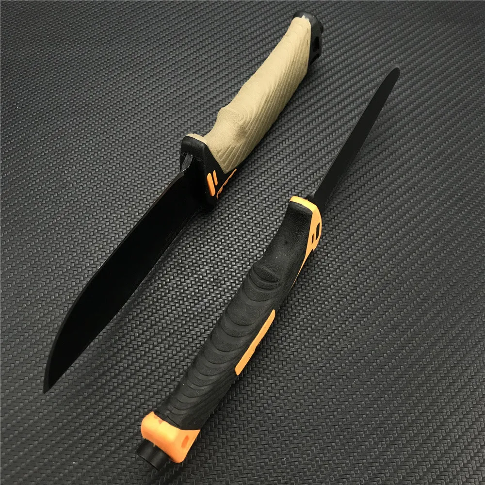 Оптовая Продажа с фабрики стальное лезвие нескользящая резиновая ручка уличные охотничьи ножи EDC инструмент фиксированным лезвием нож для