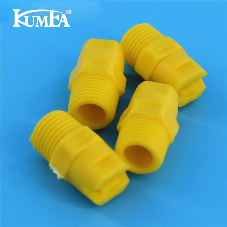 PVDF Spray Jet Nozzle Plastic PP PVC HVV Vee Jet Flat Fan Spray Nozzle